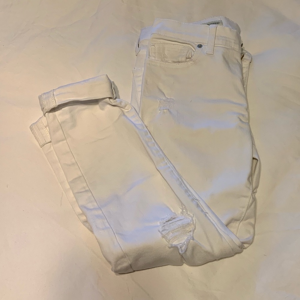 White denim Lucky Brand cropped jeans - Size 26